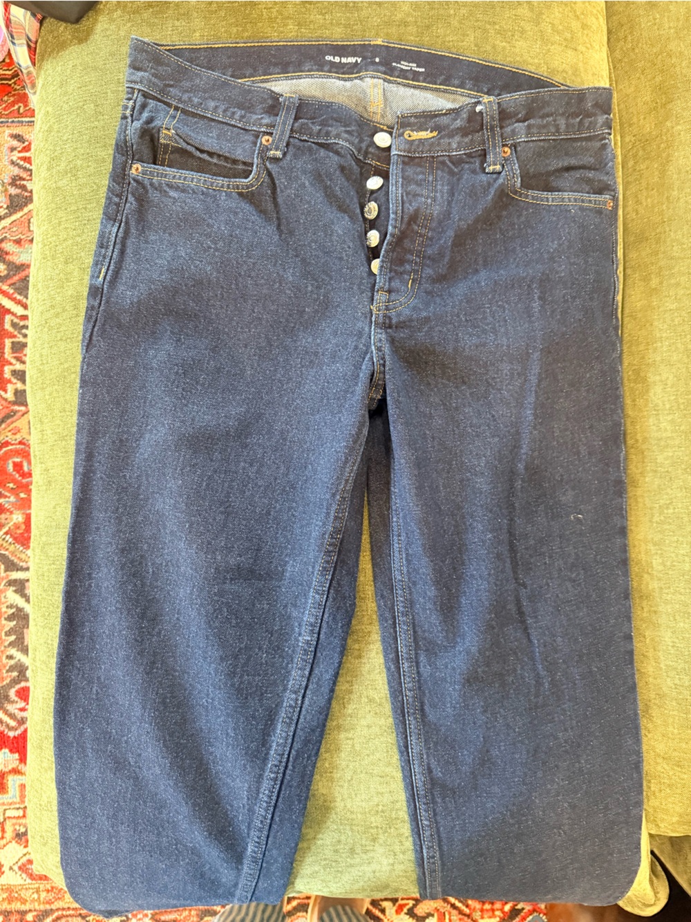 Old Navy Men’s Dark Blue Straight-Leg Jeans